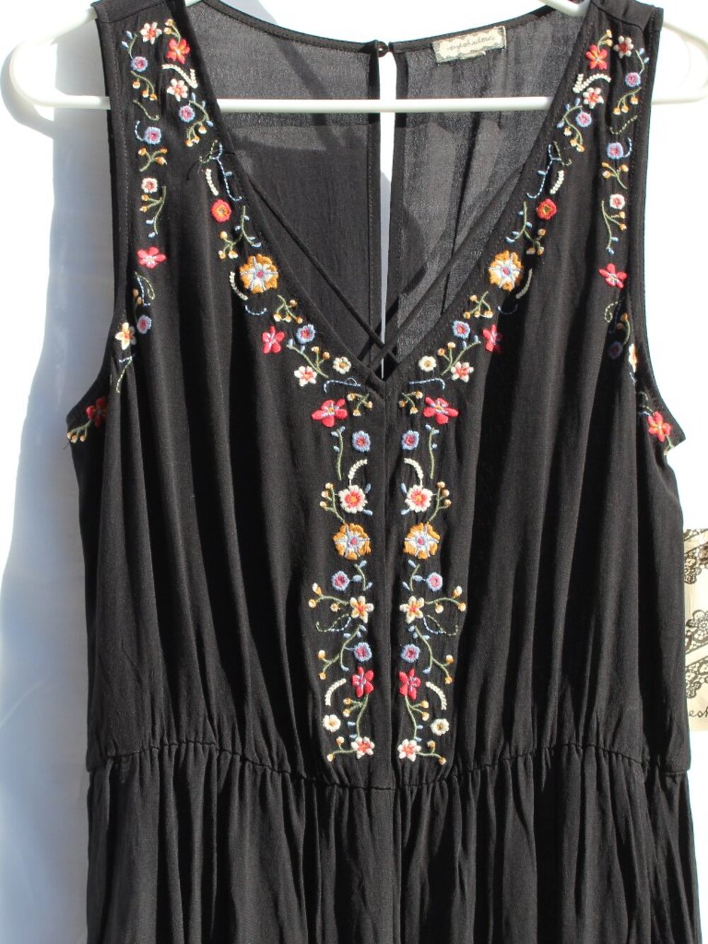NWT EYESHADOW EMBROIDERY JUMPSUIT SIZE L
